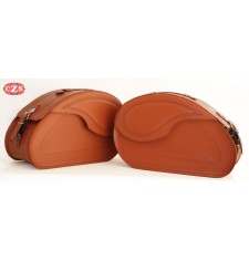 Rigid Saddlebags mod, NAPOLEÓN - Gothic - Light Brown - UNIVERSAL