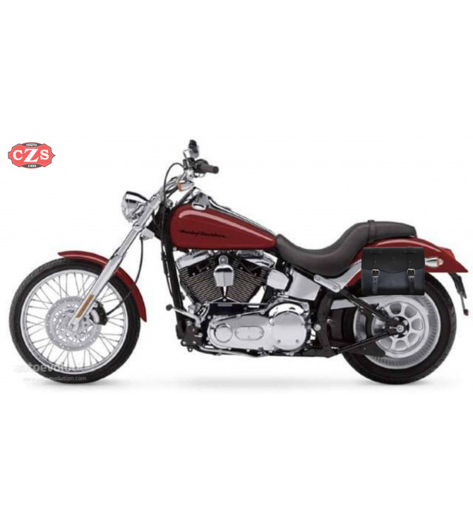Saddlebag for Softail Black Line Harley Davidson mod, ITAKA  - Adaptable
