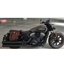 Alforja para Indian Scout Bobber 2018 mod, CENTURION Específica - Marrón - DERECHA