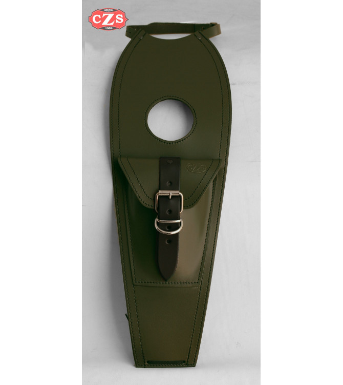 Panneau moto en cuir pour Royal Enfield Battle Green 350-500cc Basique PLATOON