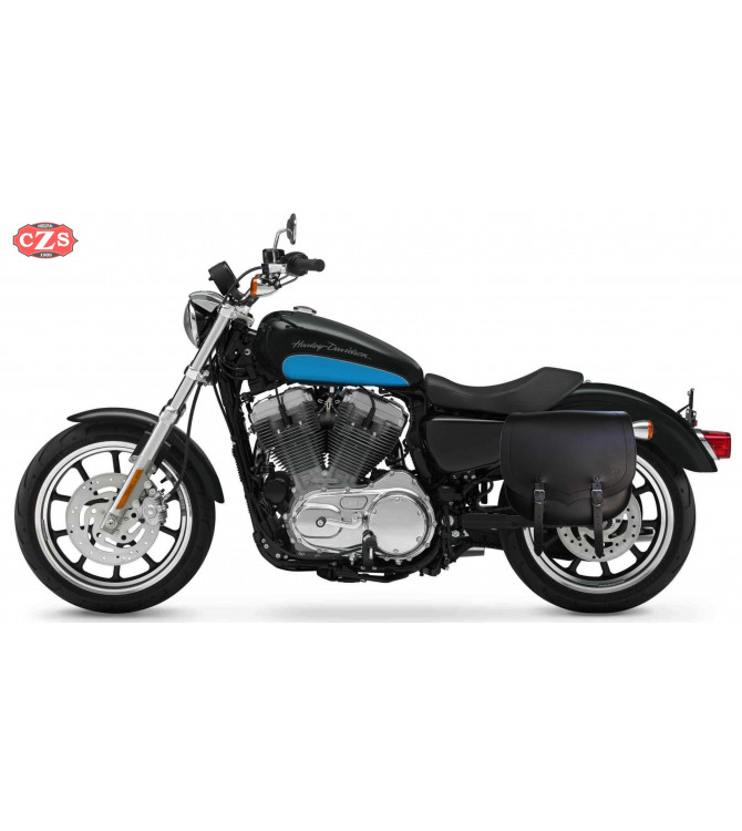 Alforja para Sportster Harley Davidson mod, SPARTA  Básica - Hueco amortiguador - IZQUIERDA - Específica
