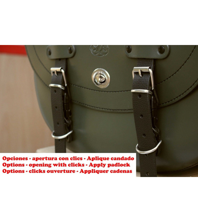 Satteltasche für Brixton BX 125 mod, CENTURION PLATOON Spezifische - Weißer Stern - LINKS