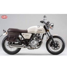 Saddlebags for Triumph Bonneville T100/120 mod, APACHE Basic Adaptable - MOKA -