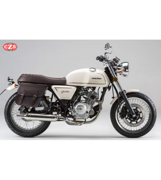 Satteltaschen für Triumph Bonneville T100/120 mod, APACHE Basis Anpassungsfähig - MOKA -