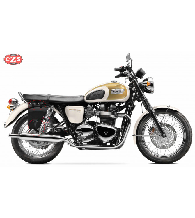 Alforja para Bonneville T100 mod, PISTOLA Adaptable - DERECHA