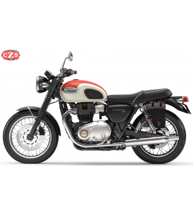 Alforja para Triumph Bonneville T100 mod, PISTOLA Adaptable - IZQUIERDA