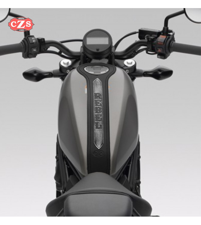 Corbata - Panel de depósito para Honda Rebel 300 / 500  mod, ORION - Negro y Texto Vintage - Específico 