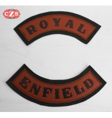 Embossed leather patch mod, Royal Enfield green military