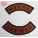 Patch en cuir gaufré mod, Royal Enfield vert militaire