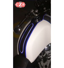 Panneau de réservoir - Cravate - pour Corbata para Royal Enfield Continental  GT  mod. ORION - Tricolore - Spécifique