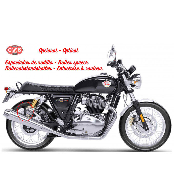 Schwingenschützer Satteltasche für Royal Enfield Interceptor INT 650 mod, HERCULES Basis - Anpassungsfähig