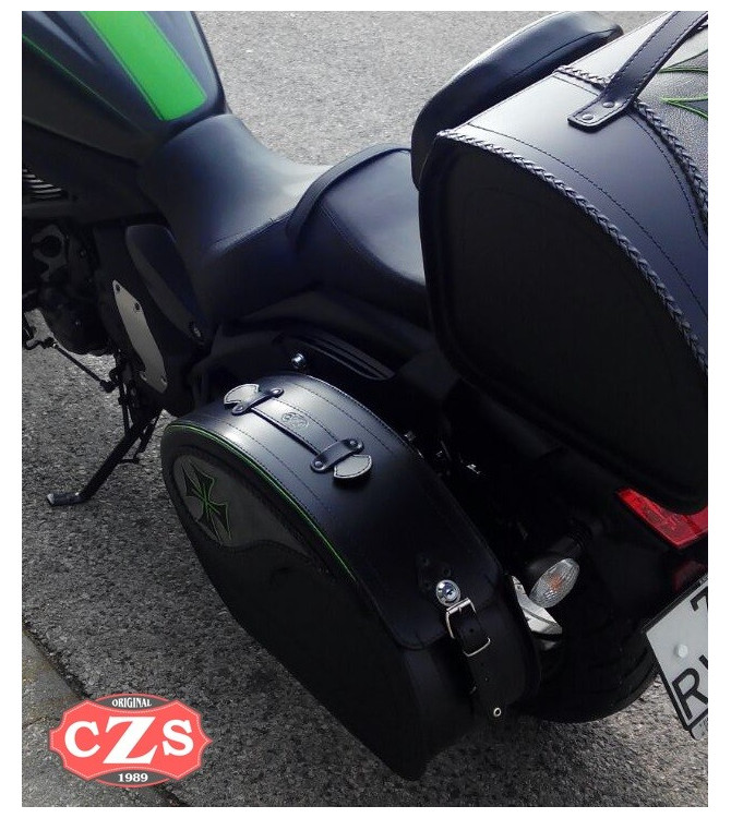 Sacoches Rigides pour Kawasaki Vulcan S 650 mod, VENDETTA VS - Vintage - Spécifique