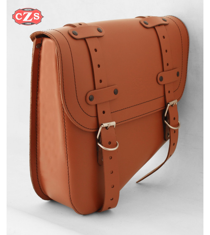 Saddlebag for Royal Enfield Interceptor GT 650 mod, HÈRCULES ligth Brown -  Basic - Right - Adaptable 
