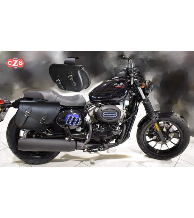 Juego de Alforjas para Hyosung Aquila GV 125 Bobber mod, ALHAMA Básica - Adaptables