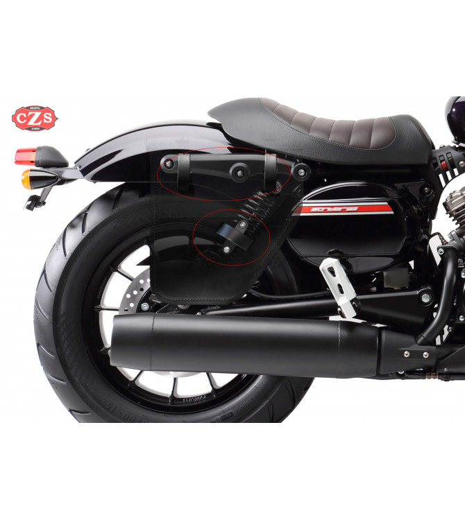 Sacoche pour  Hyosung Aquila GV 125 Bobber   mod, CENTURION - Adaptable - DROITE