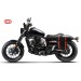 Alforja para Hyosung Aquila GV 125 Bobber  mod, CENTURION Negro/Rojo - Adaptable - DERECHA