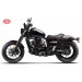 Alforja para Hyosung Aquila GV 125 Bobber  mod, CENTURION Negro/Rojo - Adaptable - DERECHA