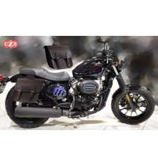 Juego de Alforjas para Hyosung Aquila GV 125 Bobber  mod, APACHE - Moka - Básica - Adaptables