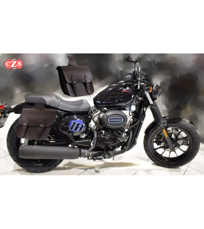 Satteltaschenset für Hyosung Aquila GV 125 Bobber   mod, APACHE Basic - Anpassungsfähig