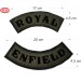 Embossed leather patch mod, Royal Enfield - BROWN -