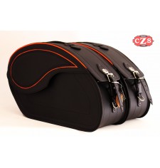 Starr Satteltaschen für Kawasaki Vulcan S 650 - 2018 - mod, VENDETTA Spezifische - Orange Profil -