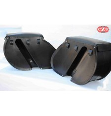 Alforjas para Sportster Harley Davidson mod, IKARO -  Hueco Amortiguador - Trenzados Gótica - ESPECÍFICA