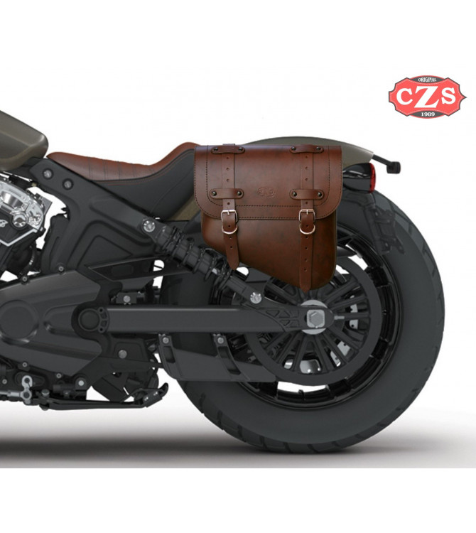 Alforja para Indian® Scout® Bobber mod, HERCULES Marron Izquierda - Específica 