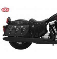 Sacoches Rigides pour Indian® Dark Horse® mod, IBER Classic Tressés - Big boss  - Adaptable