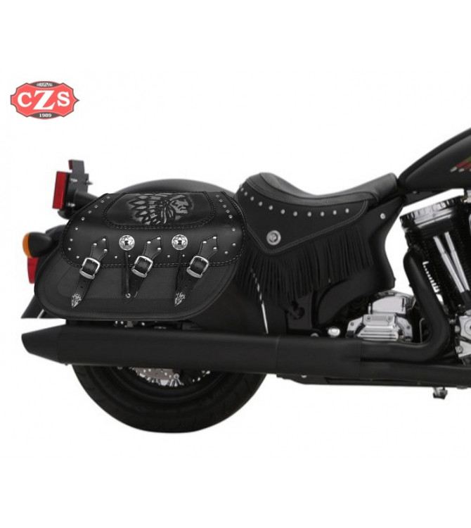 Alforjas Rígidas para Indian® Dark Horse® mod, IBER Clásico Trenzados - Gran Jefe - Adaptables 