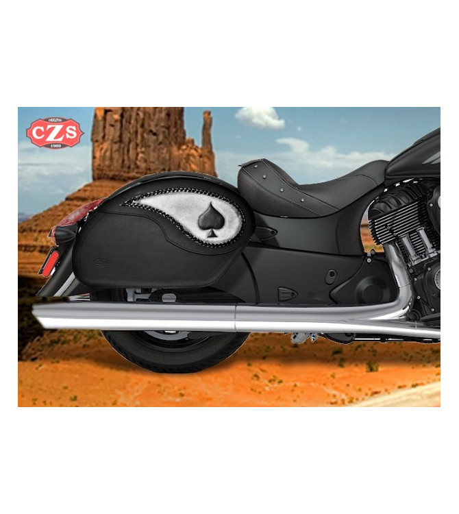 Rigid Saddlebags for Indian® Dark Horse® mod, VENDETTA - As for Spades - Specific