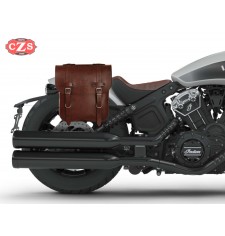 Alforja para Indian® Scout® Bobber mod, ADRIANO Básica - Marrón - DERECHA