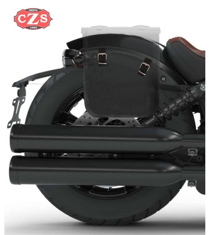 Saddlebag for Indian® Scout® Bobber mod, ADRIANO Basic - Brown - RIGHT