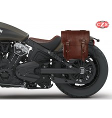 Saddlebag for Indian® Scout® Bobber mod, ADRIANO Basic - Brown - LEFT