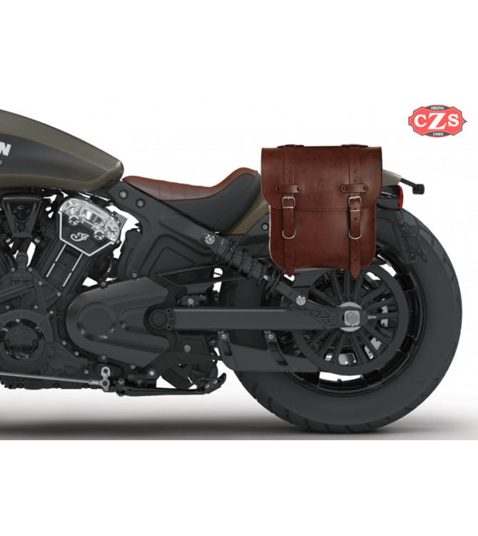 Alforja para Indian® Scout® Bobber mod, ADRIANO Básica - Marrón - IZQUIERDA