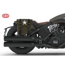 Alforja para Indian® Scout® Bobber mod, CENTURIÓN PLATOON Específica - White Star - DERECHA