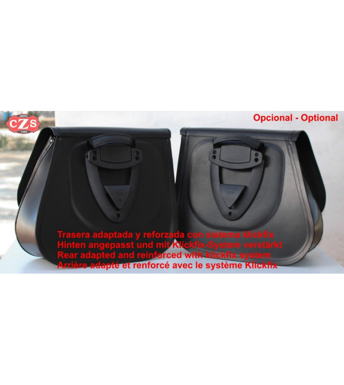 Set de Alforjas para Triumph Bonneville T100 mod, SCIPION Básica Adaptables - Negro