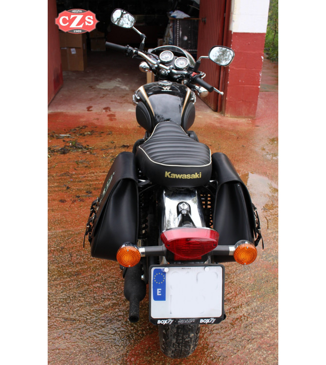 Satteltaschenset für  Kawasaki W800 mod, SCIPION  Basic Anpassungsfähig -  Schwarz