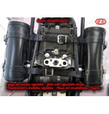 Satteltaschenset für  Kawasaki W800 mod, SCIPION  Basic - Anpassungsfähig -  Schwarz