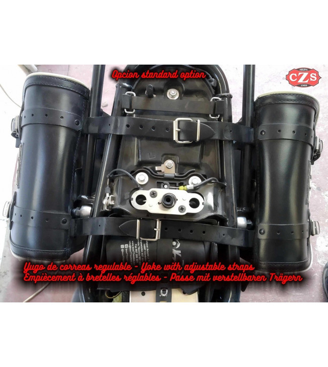 Satteltaschenset für  Kawasaki W800 mod, SCIPION  Basic - Anpassungsfähig -  Schwarz