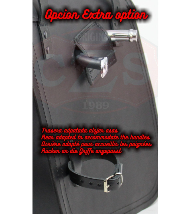 Satteltaschenset für  Kawasaki W800 mod, SCIPION  Basic - Anpassungsfähig -  Schwarz