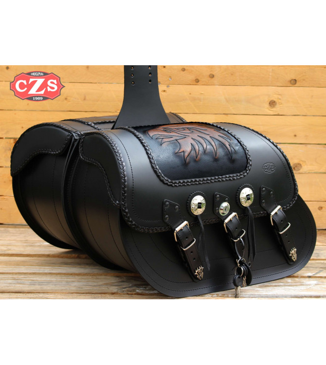 Sacoches Rigide pour Honda  valkyrie mod, SUPER STAR Basique - Aigle - Tressés Específica