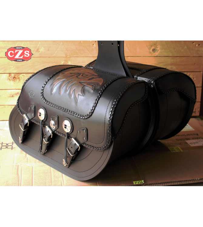 Sacoches Rigide pour Honda  valkyrie mod, SUPER STAR Basique - Aigle - Tressés Específica