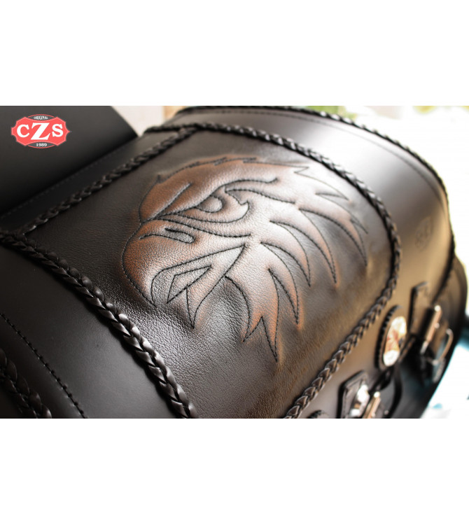 Alforjas Rígidas para Honda valkyrie mod, SUPER STAR Básica - Cabeza Águila - Trenzados Específica