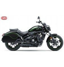 Alforjas Rígidas para Kawasaki Vulcan S 650 mod, VENDETTA - Perfil Verde - Específicas