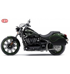 Alforjas Rígidas para Kawasaki Vulcan 900 mod, VENDETTA Específicas - Perfil Rojo -