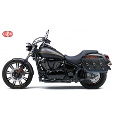 Rigid Saddlebags for Kawasaki Vulcan 900 mod, SUPER STAR Classic - Tribal - Braided Specific