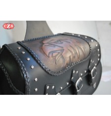 Starr Satteltaschen für Kawasaki Vulcan 900 mod, SUPER STAR Klassische - Tribal - Geflochtene Spezifische