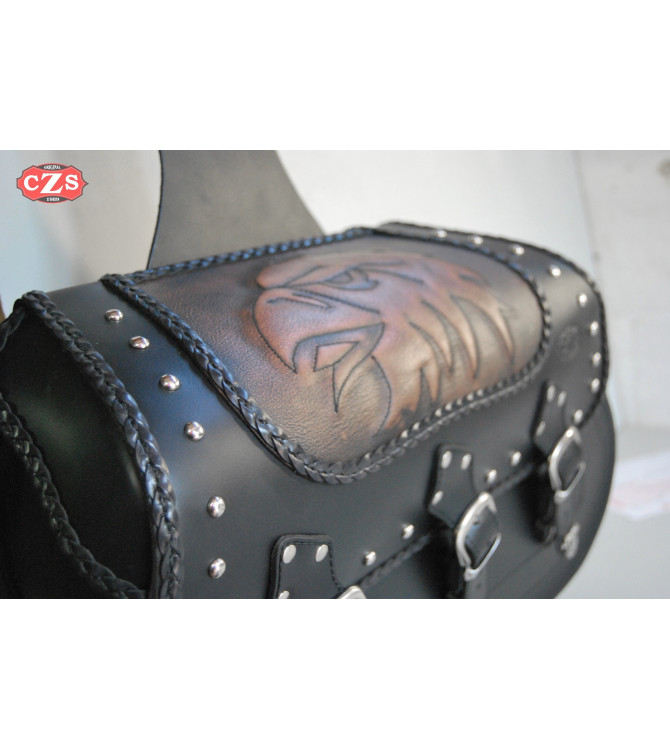 Alforjas Rígidas para Kawasaki Vulcan 900 mod, SUPER STAR Clásicas - Tribal - Trenzados Específica