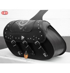 Rigid Saddlebags mod, SUPER STAR Classic Braided - Vulcan Logo Personalized - 