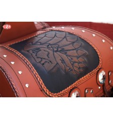 Rigid Saddlebags mod, SUPER STAR Classic light brown -  Big Boss - Braided and Fringes UNIVERSAL